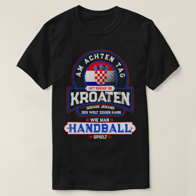 Rukomet Hrvatska Handball and Croatia T-Shirt (Design Front)