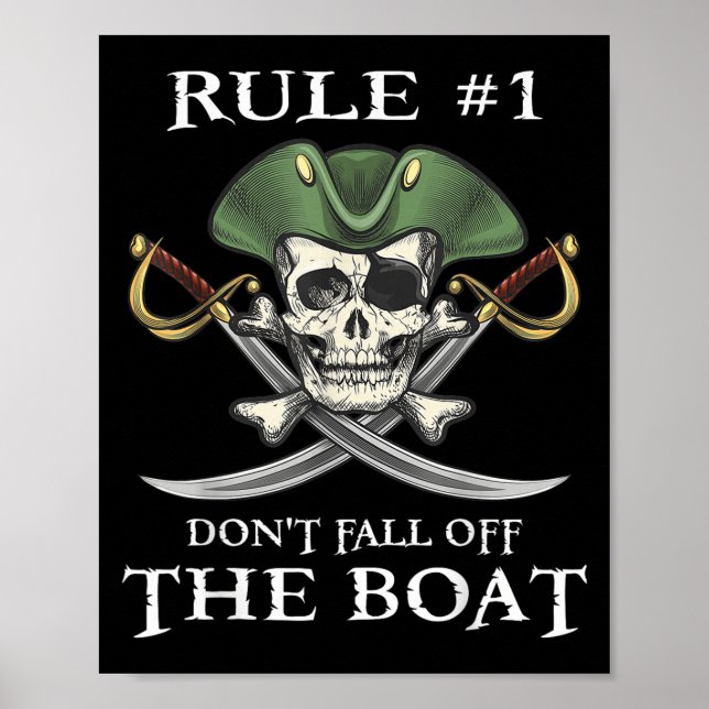 Rule #1 Don't Fall Off The Boat Cruise Rate Party  Poster (Front)
