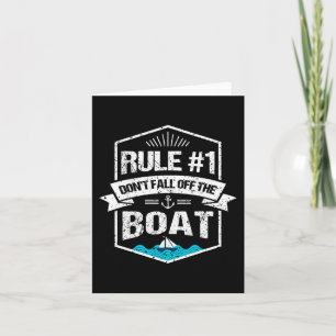 Rule #1 Don't Fall Off The Boat Fun Cruise Vacatio Card