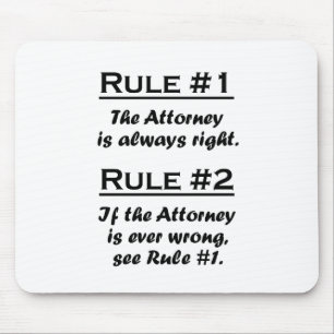 Rule Attorney Mouse Mat