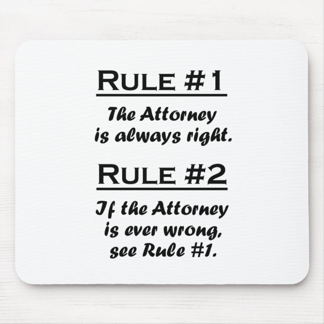 Rule Attorney Mouse Mat (Front)