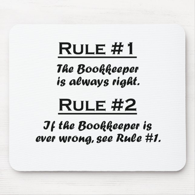 Rule Bookkeeper Mouse Mat (Front)