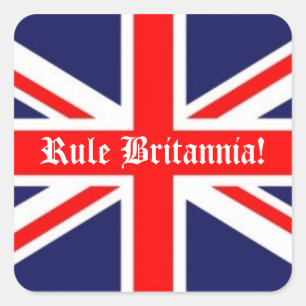 Rule Britannia!-British Flag Square Sticker