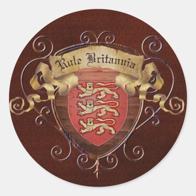 Rule Britannia Classic Round Sticker (Front)