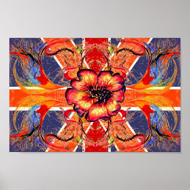 Rule Britannia  Elegant Union Jack Fantasy  Poster (Front)