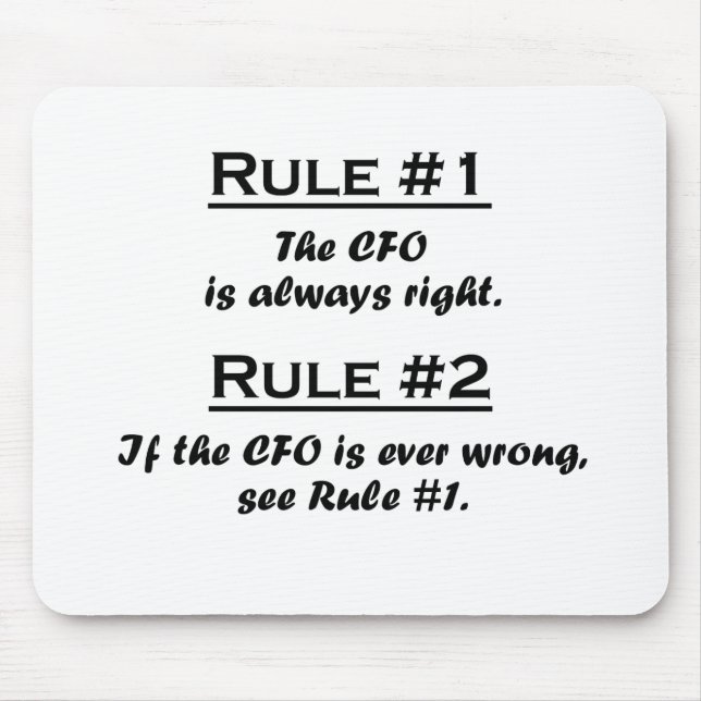 Rule CFO Mouse Mat (Front)