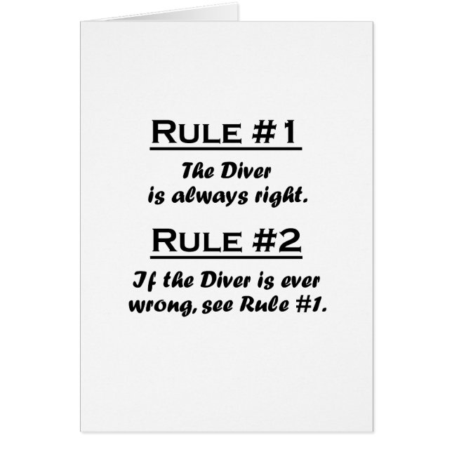 Rule Diver (Front)