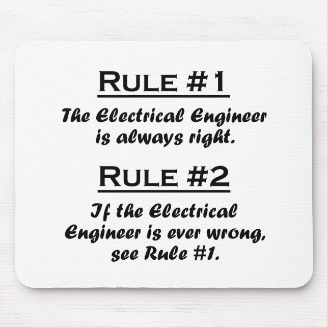 Rule Electrical Engineer Mouse Mat (Front)