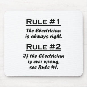 Rule Electrician Mouse Mat