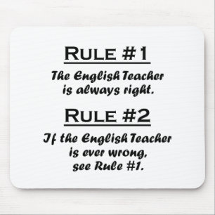 Rule English Teacher Mouse Mat