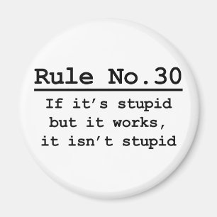 Rule No. 30 Magnet