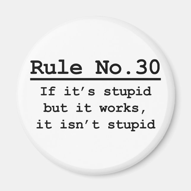 Rule No. 30 Magnet (Front)