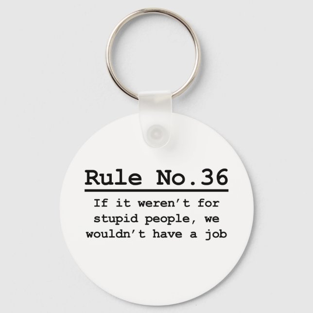 Rule No. 36 Key Ring (Front)