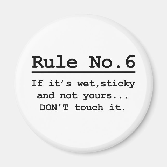 Rule No. 6 Magnet (Front)