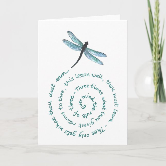 Rule of 3 - Witch's law -Wiccan Rede Card (Front)