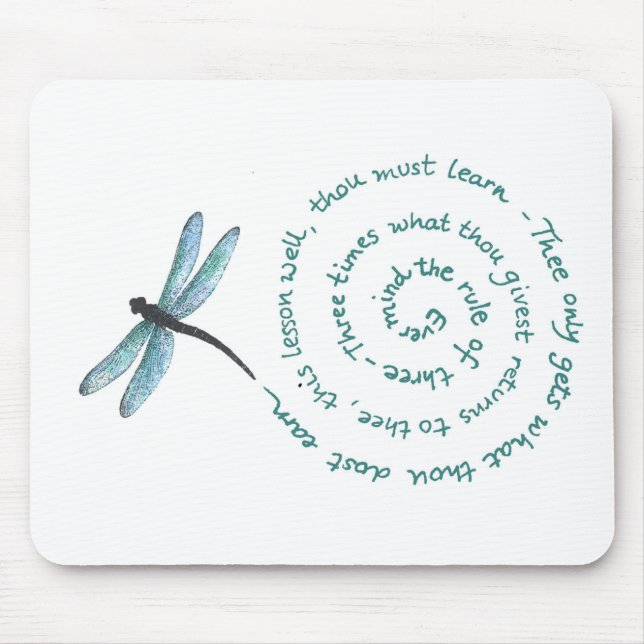 Rule of 3 - Witch's law -Wiccan Rede Mouse Mat (Front)