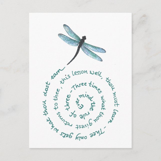 Rule of 3 - Witch's law -Wiccan Rede Postcard (Front)