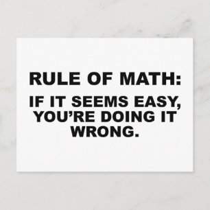 Rule Of Math Postcard