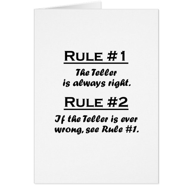 Rule Teller (Front)