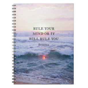 "Rule Your Mind Or It Will Rule You" - Buddha Notebook