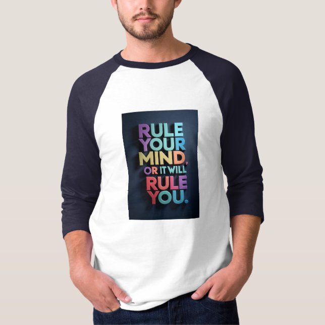 Rule Your Mind Quote Typography Tee Design (Front)