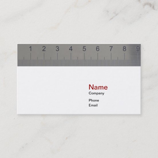 Ruler Business Cards Zazzle UK