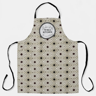 Ruler of the Kitchen Apron in Beige and Black