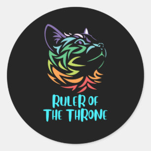 Ruler of the Throne Classic Round Sticker