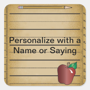 Ruler Paper Sticker for a Teacher