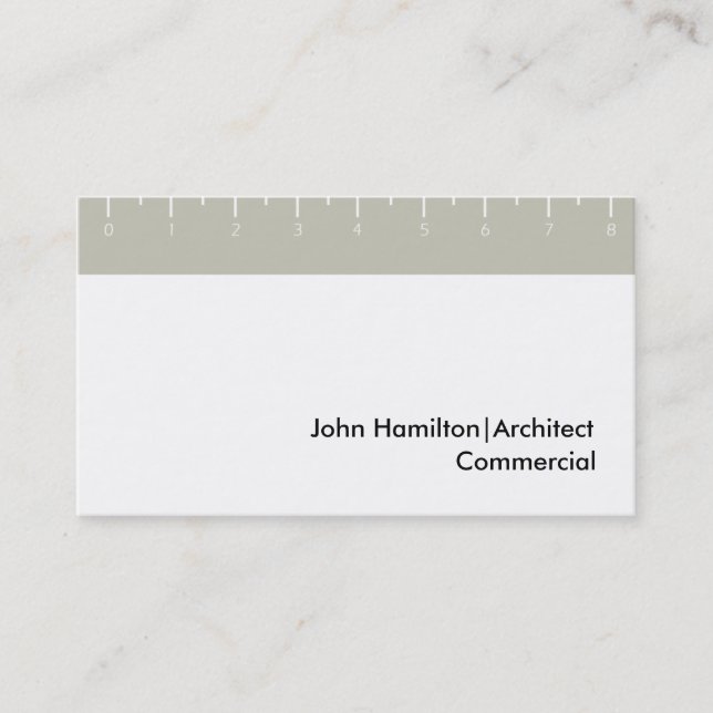 Ruler Tan Business Card (Front)