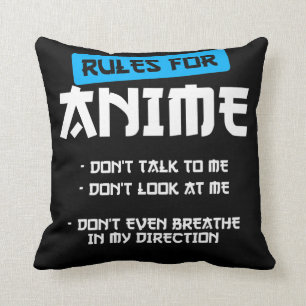 rules  anime clothing manga art cosplay otaku gift cushion