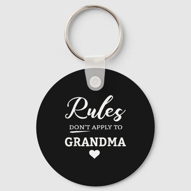 Rules Don't Apply To Grandma  Key Ring (Front)