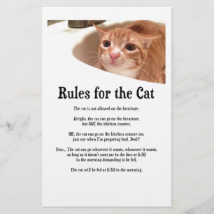 Rules for Cat Stationery