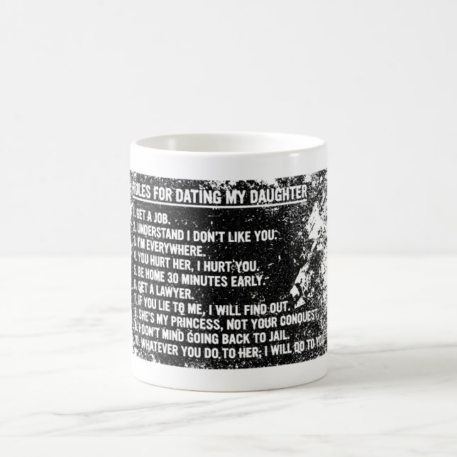 Rules for Dating My Daughter Funny Dad Daughter Coffee Mug (Center)