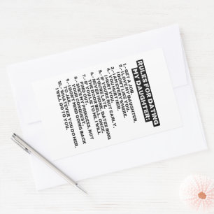 Rules for dating my daughter rectangular sticker