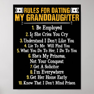Rules For Dating My Granddaughter Fun Family Poster