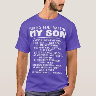 Rules For Dating My Son Funny Mum Dad  T-Shirt