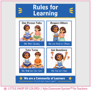 Rules for Learning Teacher Anchor Chart