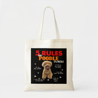Rules For Poodle Owners Tote Bag