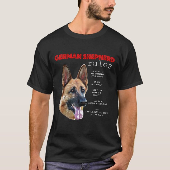   Rules For The Owner Of A German Shepherd  T-Shirt (Front)