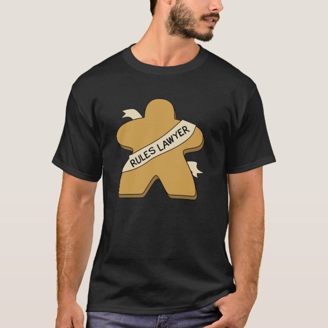 Rules Lawyer Funny Meeple T-Shirt (Front)