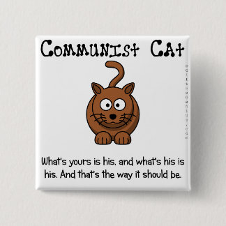 Rules of communism 15 cm square badge