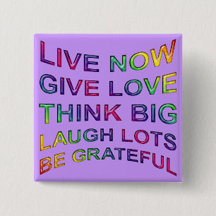 Rules Of Life 15 Cm Square Badge