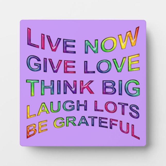 Rules Of Life Plaque (Front)