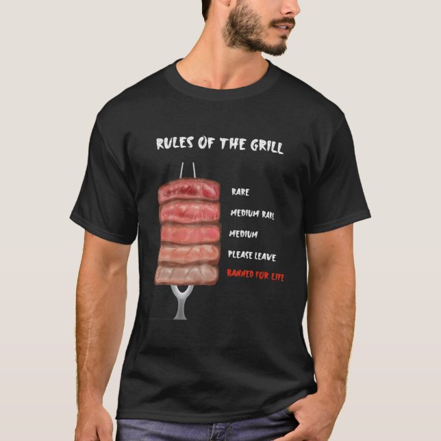 Rules Of The Grill Funny Grilling Gifts T-Shirt (Front)