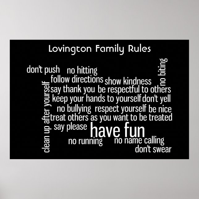 Rules of the House Poster (Front)