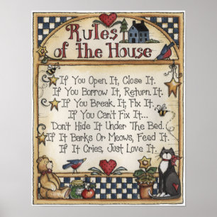 Rules of the House poster