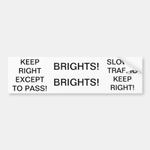 Rules of the Road Reminders Bumper Sticker