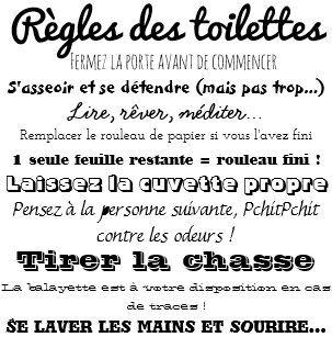 Avoir Images Affiche Wc Propre Humour dernière salutations