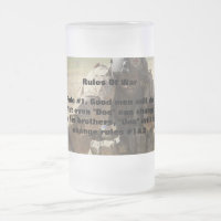 Rules Of War Frosted Glass Mug